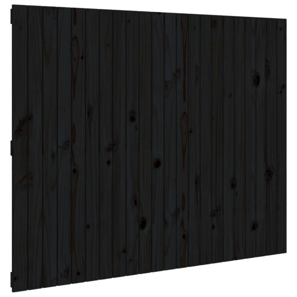 Wezgłowie łóżka Czarny 140 x 110 cm Drewno sosnowe vidaXL 521862