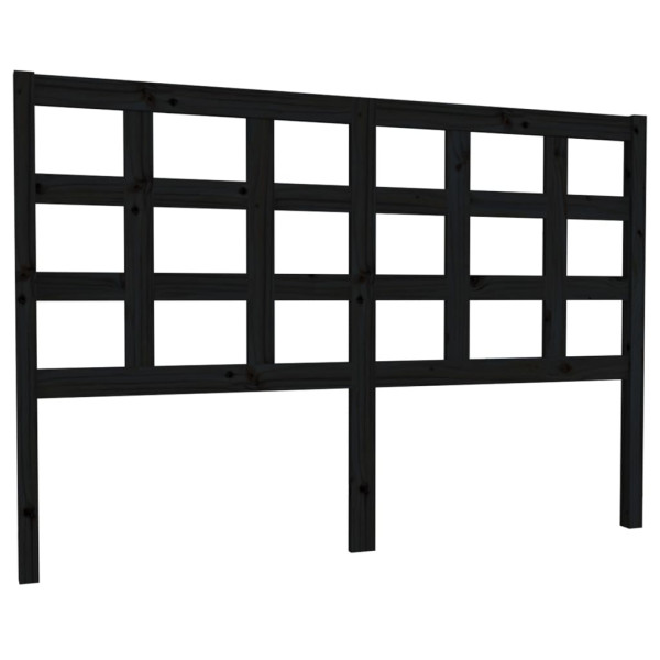 Wezgłowie łóżka Czarny 145.5 x 100 cm Drewno sosnowe vidaXL 514279