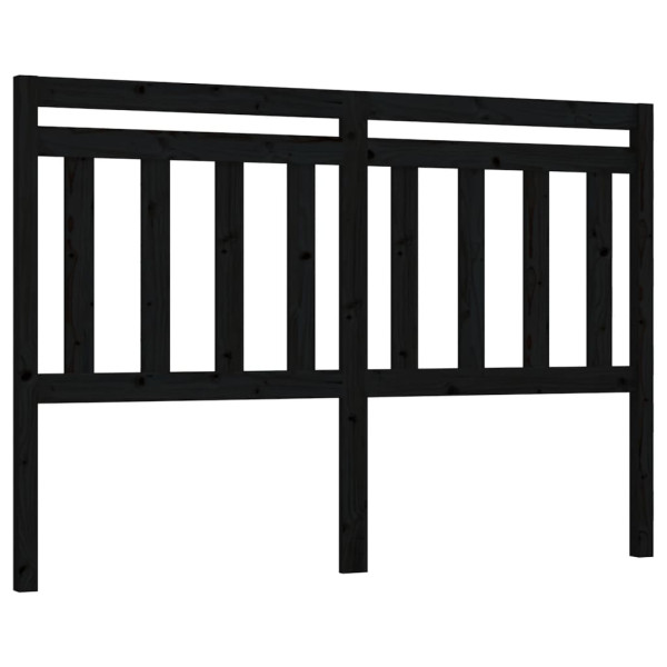 Wezgłowie łóżka Czarny 146 x 100 cm Drewno sosnowe vidaXL 497294