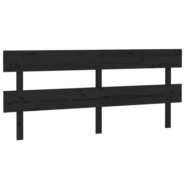Wezgłowie łóżka Czarny 184 x 81 cm Drewno sosnowe vidaXL 515258