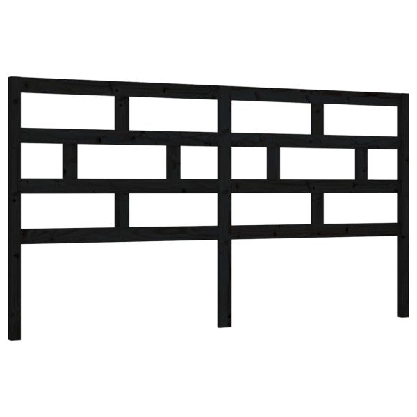 Wezgłowie łóżka Czarny 186 x 100 cm Pine Wood vidaXL 497139