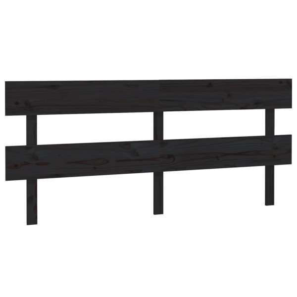 Wezgłowie łóżka Czarny 204 x 81 cm Pine Wood vidaXL 515341