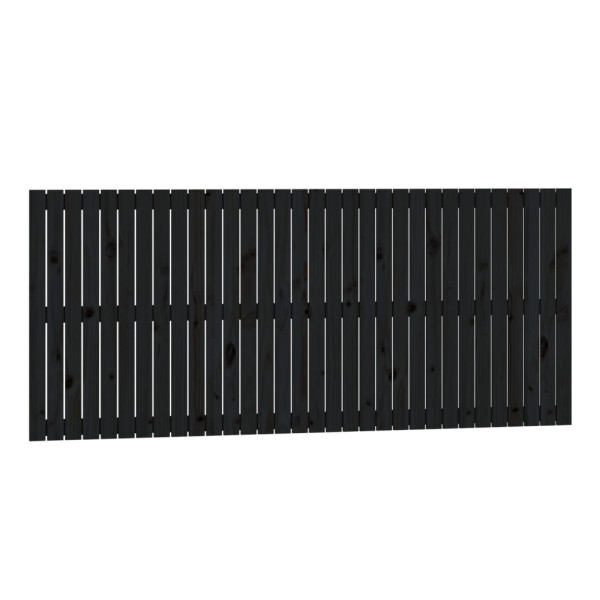 Wezgłowie łóżka Czarny 204 x 90 cm Pine Wood vidaXL 521879
