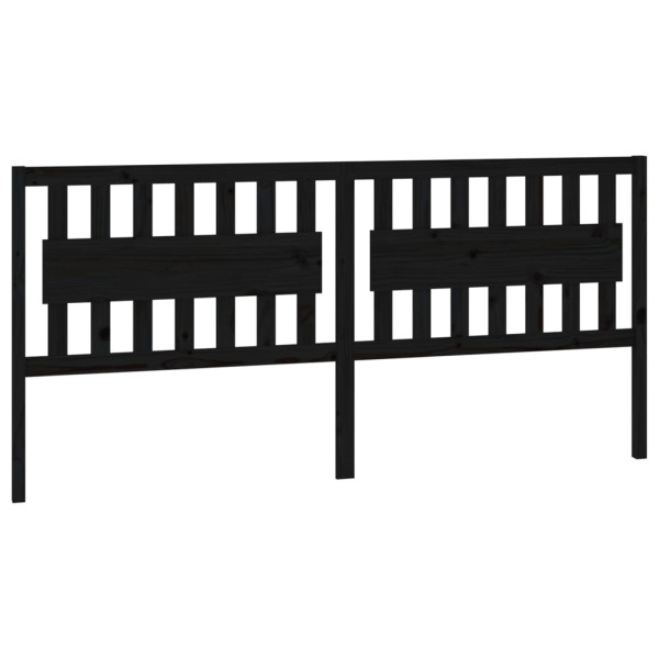 Wezgłowie łóżka Czarny 205.5 x 100 cm Drewno sosnowe vidaXL 503321