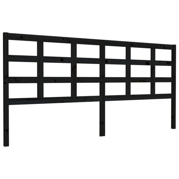 Wezgłowie łóżka Czarny 205.5 x 100 cm Drewno sosnowe vidaXL 513865
