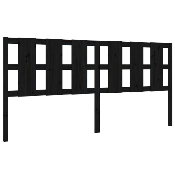 Wezgłowie łóżka Czarny 205.5 x 100 cm Drewno sosnowe vidaXL 513948