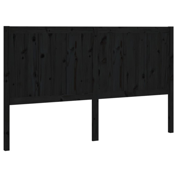 Wezgłowie łóżka Czarny 205.5 x 100 cm Drewno sosnowe vidaXL 514049