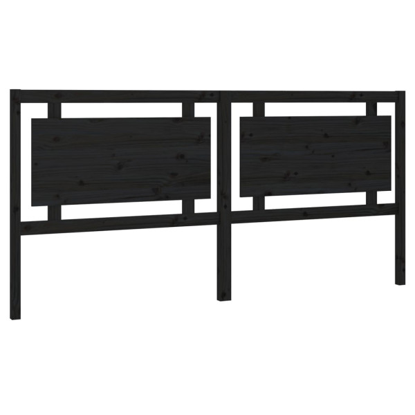 Wezgłowie łóżka Czarny 205.5 x 100 cm Drewno sosnowe vidaXL 515120