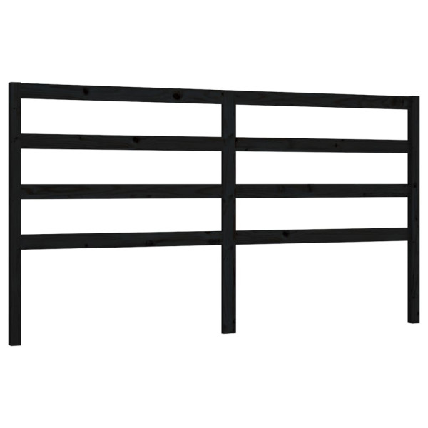 Wezgłowie łóżka Czarny 206 x 100 cm Drewno sosnowe vidaXL 515032