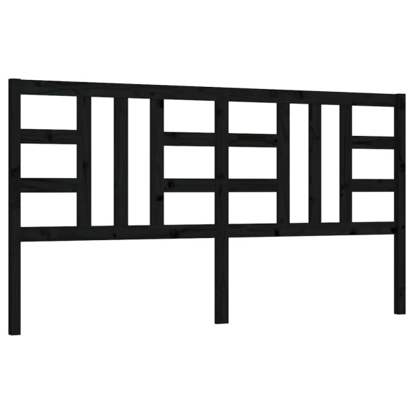 Wezgłowie łóżka Czarny 206 x 100 cm Pine Wood vidaXL 515346