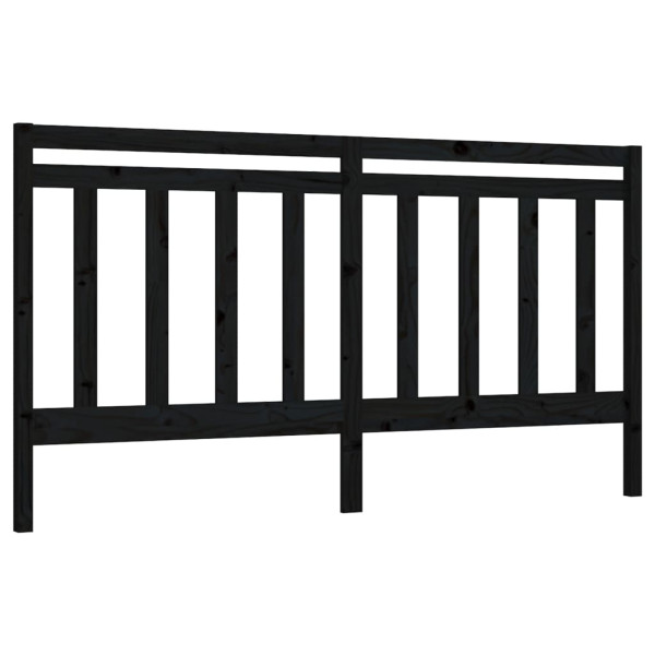Wezgłowie łóżka Czarny 206 x 100 cm Pine Wood vidaXL 515347