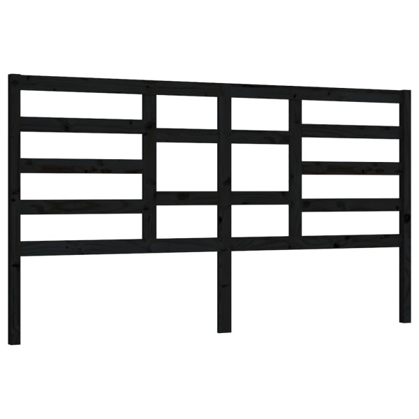 Wezgłowie łóżka Czarny 206 x 104 cm Drewno sosnowe vidaXL 514114