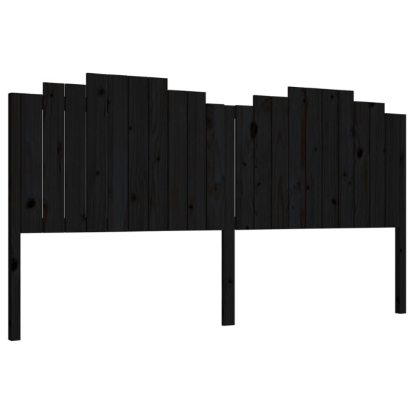 Wezgłowie łóżka Czarny 206 x 110 cm Drewno sosnowe vidaXL 497393