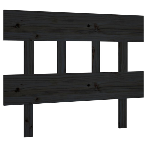 Wezgłowie łóżka Czarny 78.5 x 81 cm Drewno sosnowe vidaXL 514831