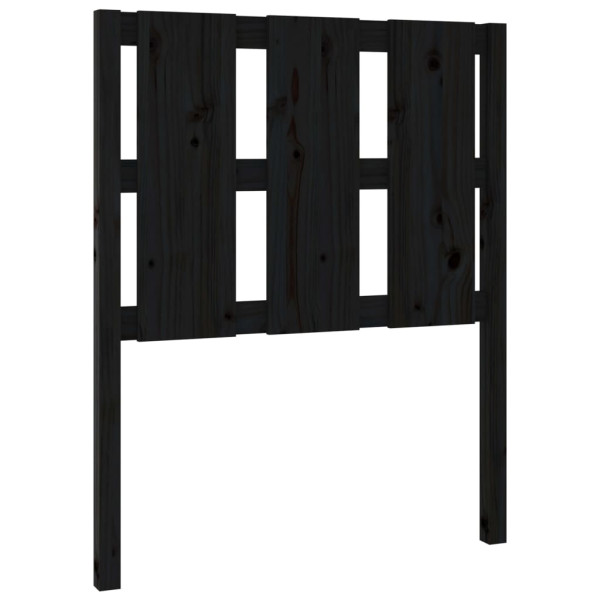 Wezgłowie łóżka Czarny 80.5 x 100 cm Drewno sosnowe vidaXL 514217