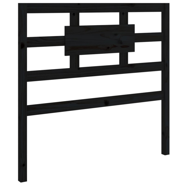 Wezgłowie łóżka Czarny 80.5 x 100 cm Drewno sosnowe vidaXL 515132