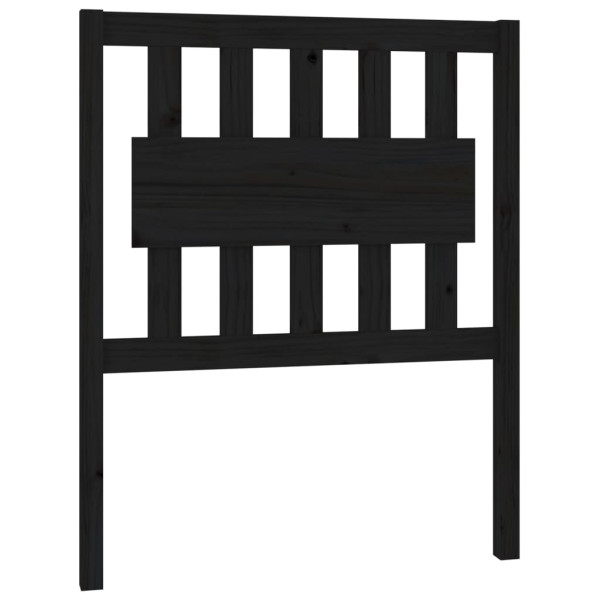 Wezgłowie łóżka Czarny 80.5 x 100 cm Drewno sosnowe vidaXL 503304
