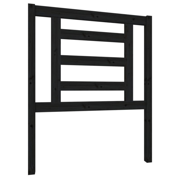 Wezgłowie łóżka Czarny 81 x 100 cm Drewno sosnowe vidaXL 497352