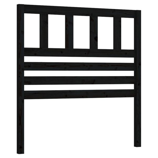 Wezgłowie łóżka Czarny 81 x 100 cm Drewno sosnowe vidaXL 497638