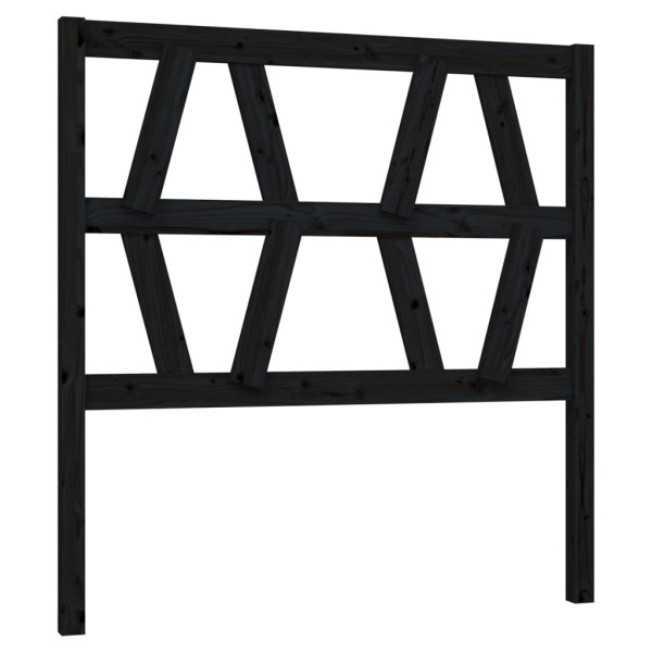 Wezgłowie łóżka Czarny 81 x 100 cm Drewno sosnowe vidaXL 497651