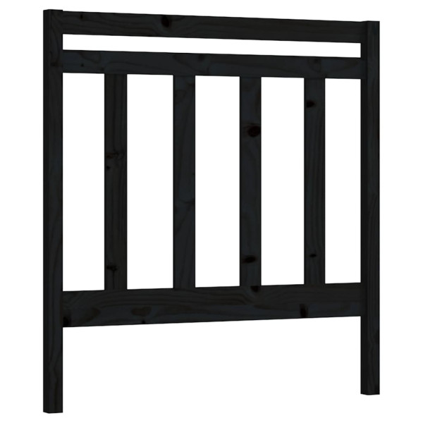 Wezgłowie łóżka Czarny 81 x 100 cm Drewno sosnowe vidaXL 515248