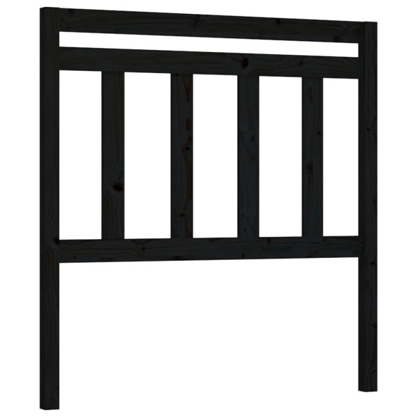 Wezgłowie łóżka Czarny 81 x 100 cm Drewno sosnowe vidaXL 497052