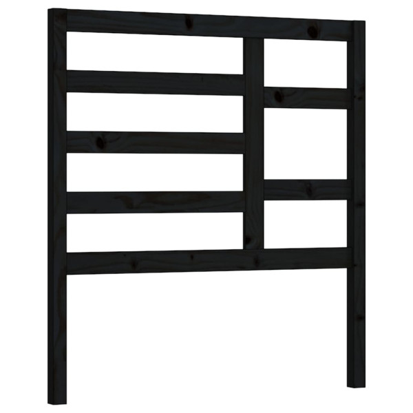 Wezgłowie łóżka Czarny 81 x 104 cm Drewno sosnowe vidaXL 513914
