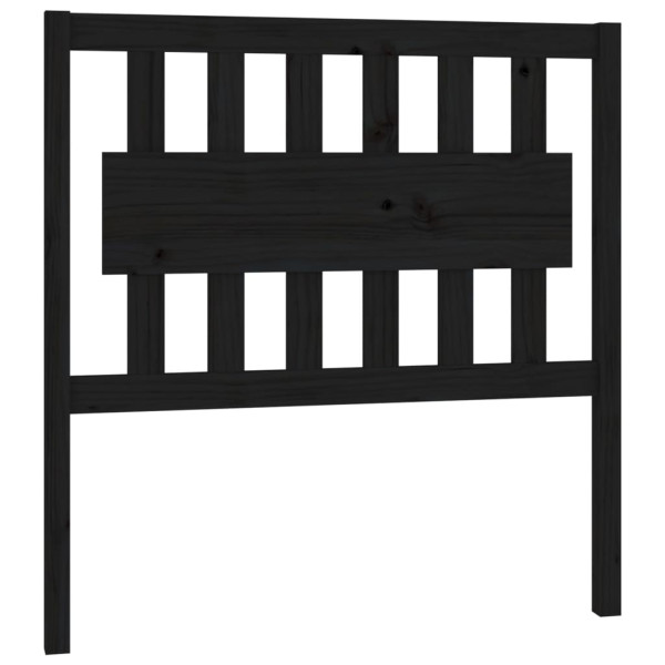 Wezgłowie łóżka Czarny 95.5 x 100 cm Drewno sosnowe vidaXL 503266