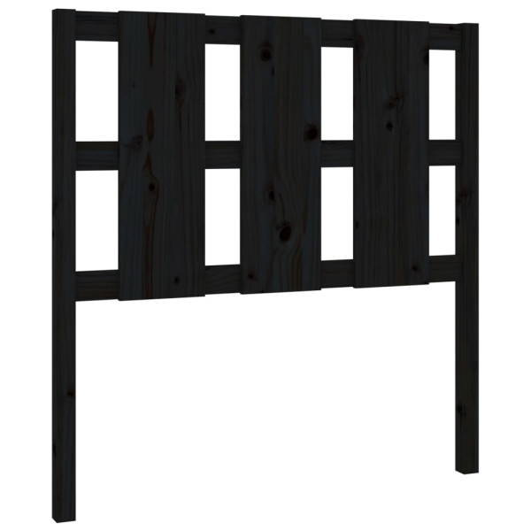 Wezgłowie łóżka Czarny 95.5 x 100 cm Drewno sosnowe vidaXL 514129
