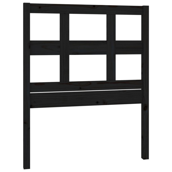 Wezgłowie łóżka Czarny 95.5 x 100 cm Drewno sosnowe vidaXL 515018