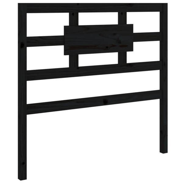 Wezgłowie łóżka Czarny 95.5 x 100 cm Drewno sosnowe vidaXL 515286