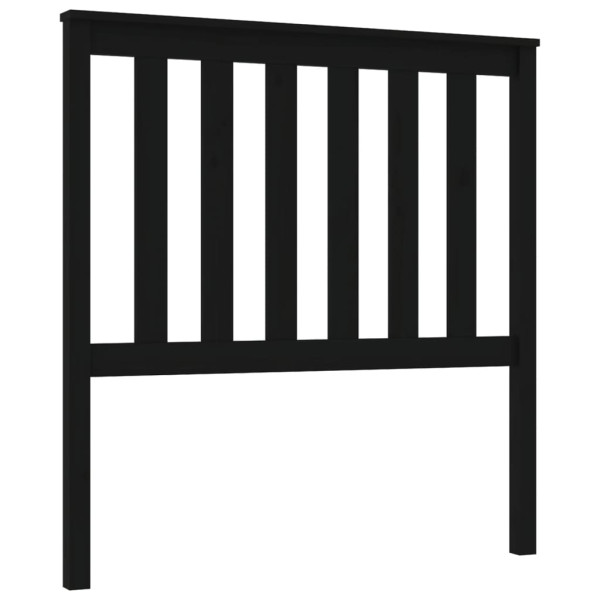 Wezgłowie łóżka Czarny 96 x 101 cm Drewno sosnowe vidaXL 497509