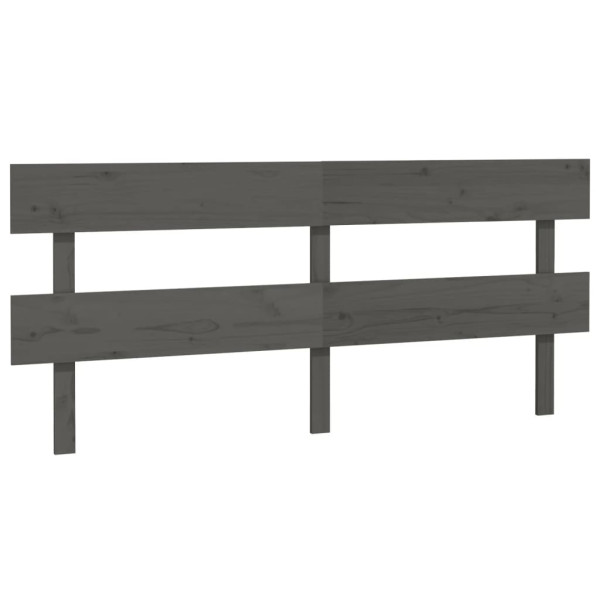 Wezgłowie łóżka Szary 204 x 81 cm Drewno sosnowe vidaXL 514824