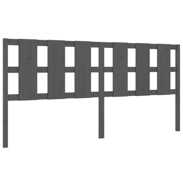 Wezgłowie łóżka Szary 205.5 x 100 cm Drewno sosnowe vidaXL 514312