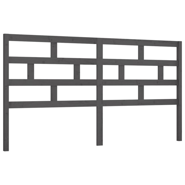 Wezgłowie łóżka Szary 206 x 100 cm Drewno sosnowe vidaXL 497197