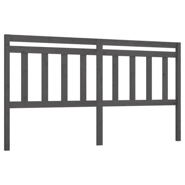 Wezgłowie łóżka Szary 206 x 100 cm Drewno sosnowe vidaXL 497206