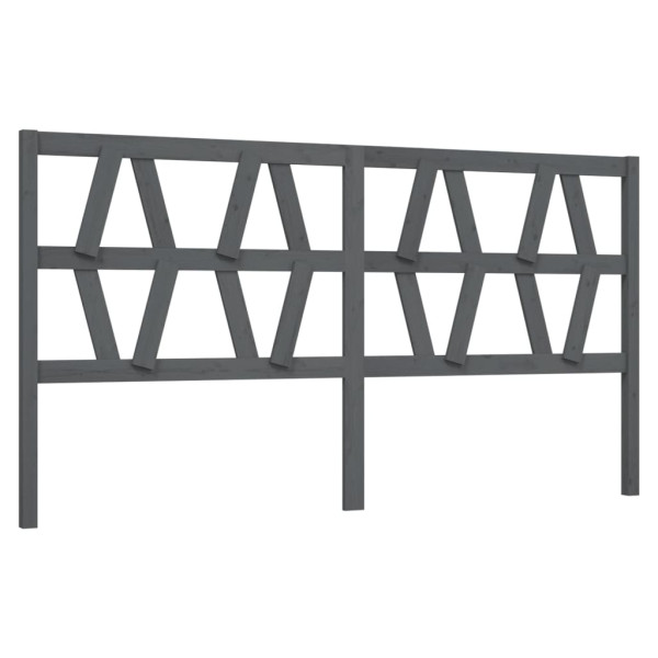 Wezgłowie łóżka Szary 206 x 100 cm Drewno sosnowe vidaXL 497618