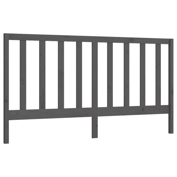 Wezgłowie łóżka Szary 206 x 100 cm Drewno sosnowe vidaXL 513924