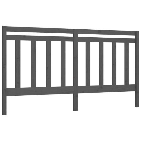 Wezgłowie łóżka Szary 206 x 100 cm Drewno sosnowe vidaXL 514840