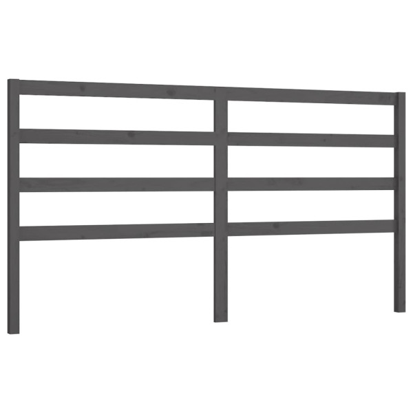 Wezgłowie łóżka Szary 206 x 100 cm Drewno sosnowe vidaXL 514922