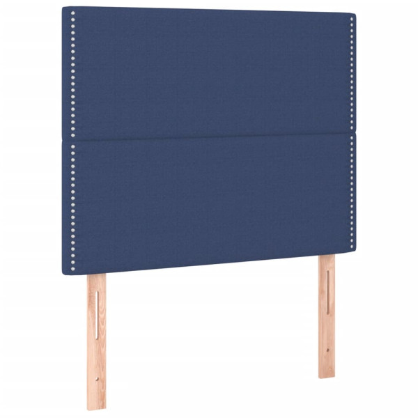 Wezgłowie Niebieski 100 x 5 x 118/128 cm Tkanina vidaXL 523328