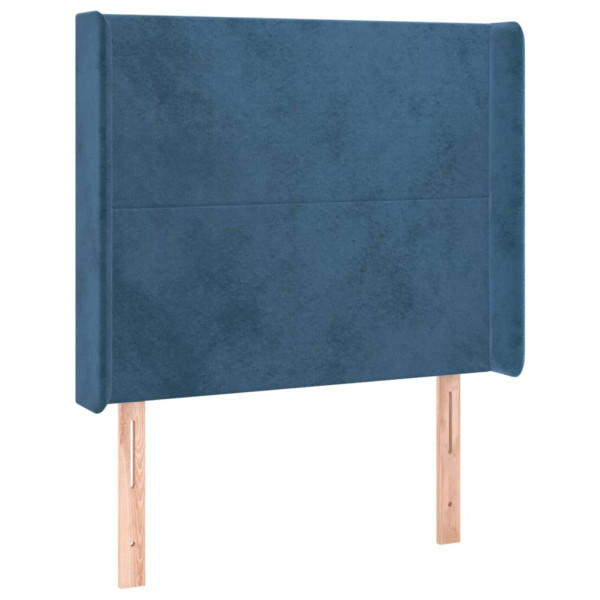 Wezgłowie Niebieski 103 x 16 x 118/128 cm Aksamit vidaXL 522093