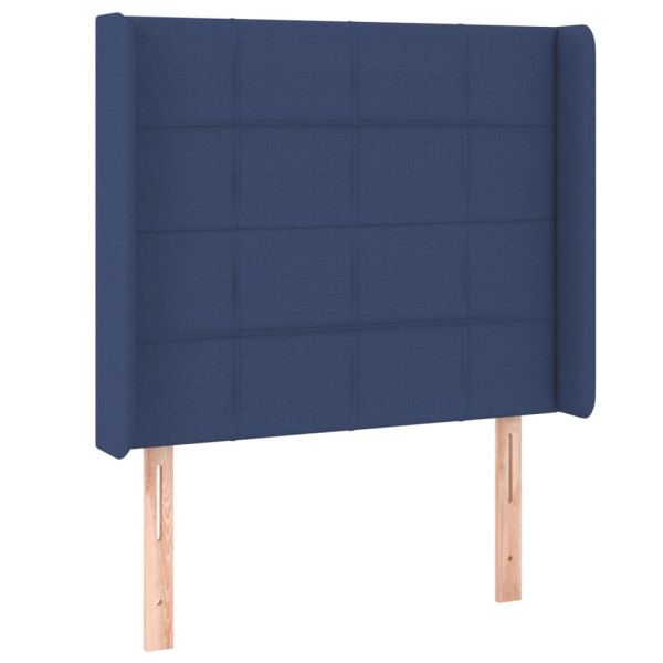 Wezgłowie Niebieski 103 x 16 x 118/128 cm Tkanina vidaXL 521873