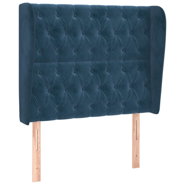 Wezgłowie Niebieski 103 x 23 x 118/128 cm Aksamit vidaXL 533145