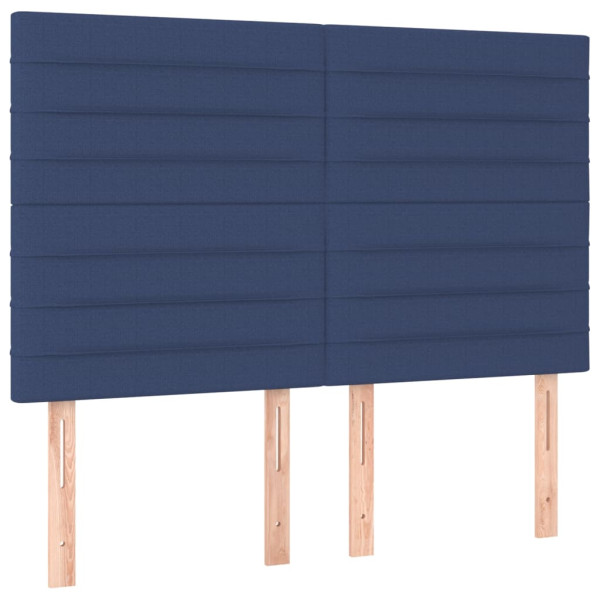 Wezgłowie Niebieski 144 x 5 x 118/128 cm Tkanina vidaXL 533388