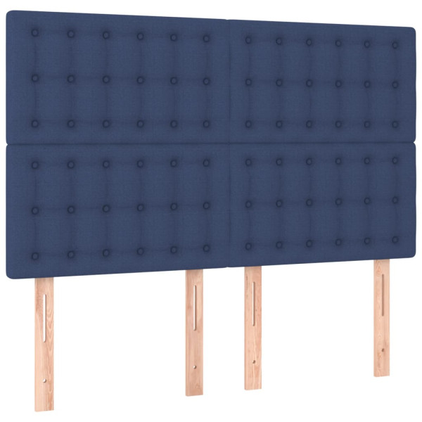 Wezgłowie Niebieski 144 x 5 x 118/128 cm Tkanina vidaXL 533539