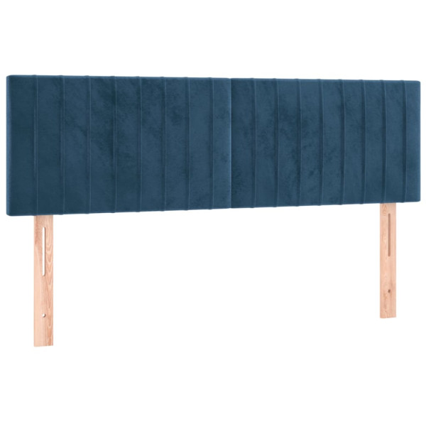 Wezgłowie Niebieski 144 x 5 x 78/88 cm Aksamit vidaXL 532550