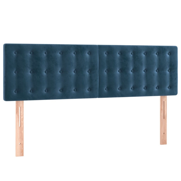 Wezgłowie Niebieski 144 x 5 x 78/88 cm Aksamit vidaXL 517553