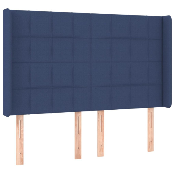 Wezgłowie Niebieski 147 x 16 x 118/128 cm Tkanina vidaXL 532514