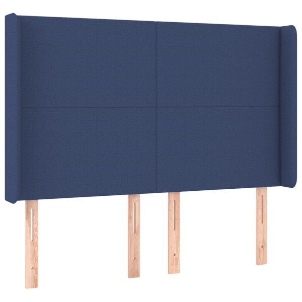 Wezgłowie Niebieski 147 x 16 x 118/128 cm Tkanina vidaXL 532713